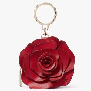 Kate Spade 3D red rose bag charm